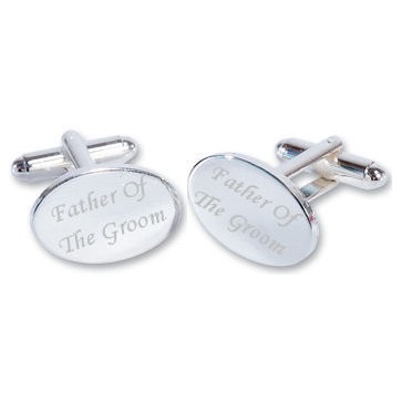 Father Of The Groom Wedding Silver Plated Oval Cufflinks High Quality Perfume Sample