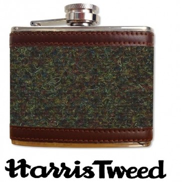 Harris Tweed Stainless Steel Hipflask 4oz Perfume Sample