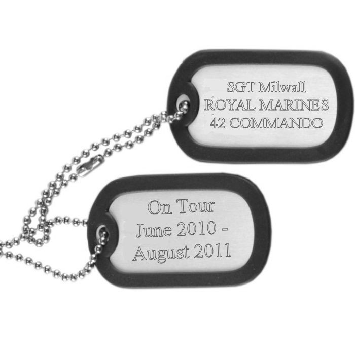 Military Army Dog Tags - Stainless Steel