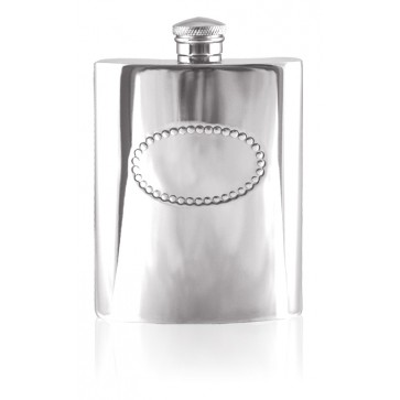 Personalised 6oz English Pewter Hip Flask SF572 Perfume Sample