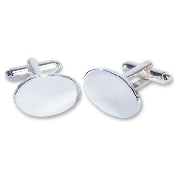 Personalised Cufflinks Silver Plated Perfume Sample