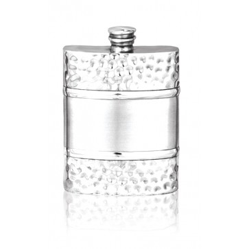Personalised Hip Flask English Pewter 6oz Perfume Sample