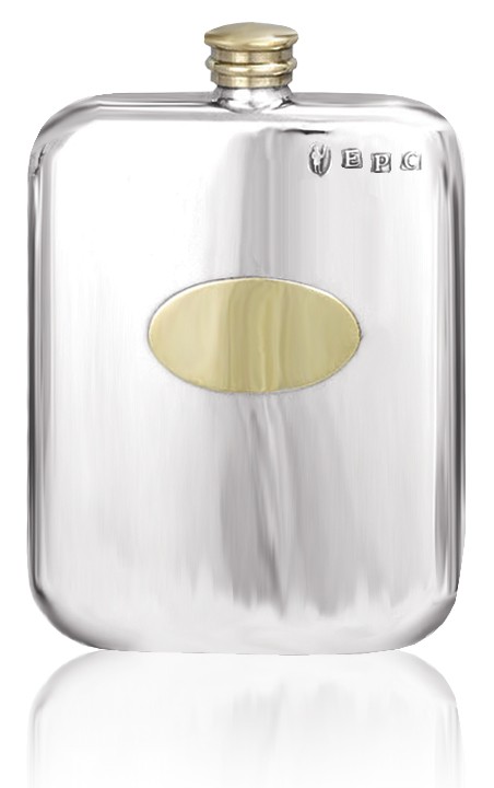 Personalised Hip Flask English Pewter TSF674/673