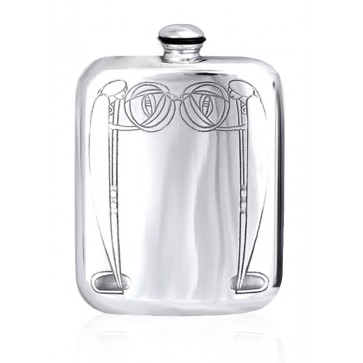 Personalised Mackintosh 6oz English Pewter Hip Flask Perfume Sample