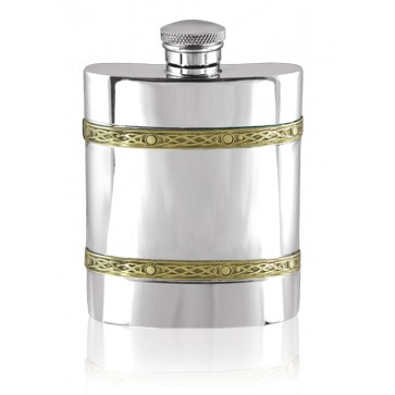 Personalised Pewter Golden Kells Hip Flask Perfume Sample