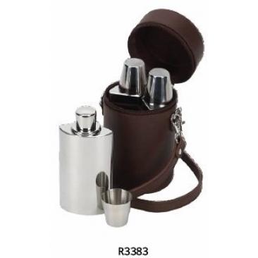 Leather Covered Hip Flasks