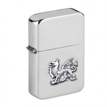 Personalised Welsh Dragon Wind Proof Storm Petrol Lighter Engraved Free Perfume Sample