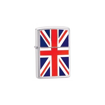 Zippo Personalised Union Jack, High Polish Chrome Genuine Zippo Lighter Perfume Sample